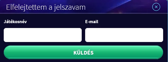 Jelszó és munkamenet visszaállítási oldal a GameTwist weboldalon a hozzáférés helyreállításához bejelentkezési problémák után